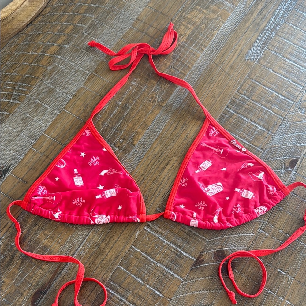 DIXXON GIDDY UP STRING BIKINI TRIANGLE TOP